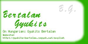 bertalan gyukits business card